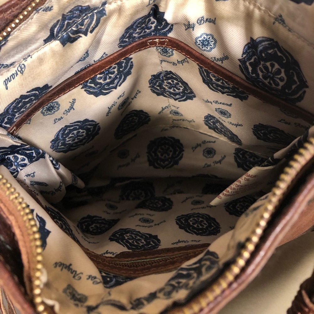 Lucky Brand Rayla Leather Textured Boho Purse - Picture 9 of 14